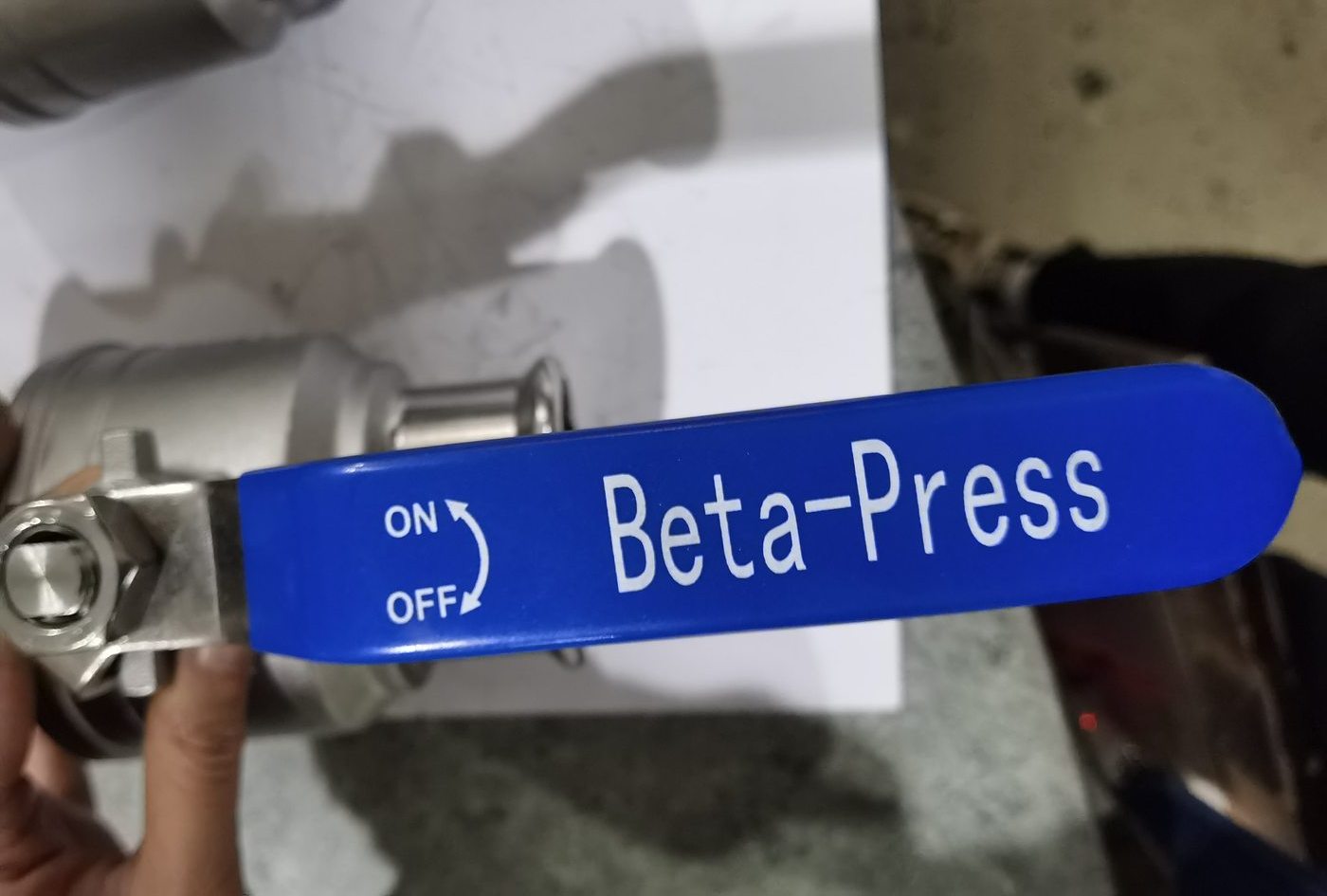 Beta-Press branded handle